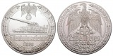 Linnartz 2. Weltkrieg Feinsilbermedaille,Eisenbahngeschütz - ...