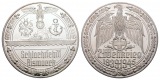 Linnartz 2. Weltkrieg Feinsilbermedaille o.J.,SCHLACHTSCHIFF -...