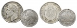 Frankreich; 2 Kleinmünzen 1866/1865