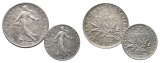 Frankreich; 2 Kleinmünzen 1917/1913