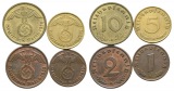 Deutsches Reich; 4 Kleinmünzen 1939