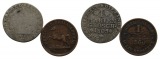 Altdeutschland; 2 Kleinmünzen 1805/1860