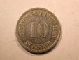 E20  KR  10 Pfennig  1905 F in f.ss, geputzt  Originalbilder