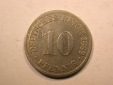 E20  KR  10 Pfennig  1889 D in f.schön. leicht geputzt  Origi...