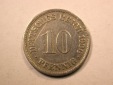 E20  KR  10 Pfennig  1906 F in ss, geputzt  Originalbilder