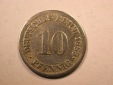 E20  KR  10 Pfennig  1889 F in s, geputzt  Originalbilder