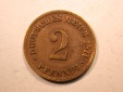 E20  KR  2 Pfennig  1874 B in vz/vz-st, geputzt  Originalbilder