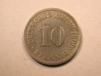 E20  KR  10 Pfennig  1900 J in f.ss, geputzt  Originalbilder