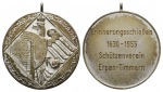 Erpen-Timmern; Schützenmedaille 1955; Bronze versilbert, trag...
