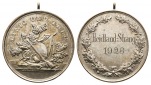 Heidland-Strang; Schützenmedaille 1928, Bronze versilbert, tr...