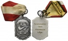 Schützenmedaille 1965 mit Band, Altversilbert; 17,11 g, 42,03...