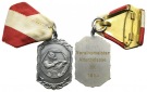 Schützenmedaille 1964; mit Band, versilbert gealtert; 16,81 g...