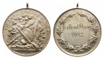 Heidland-Strang, Schützenmedaille 1932; Bronze versilbert, tr...