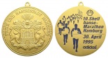 Hamburg; Medaille 1995; Messing vergoldet, tragbar; 47,84 g, ...