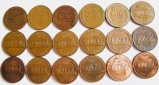 USA 18 x 1 Cent, 1911 - 1998