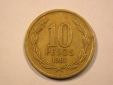 E21  Chile 10 Peso 1981 in ss+   Originalbilder