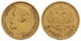 3,87 g Feingold. Zar Nikolaus II. (1894 - 1917)