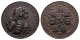 Linnartz Niederlande Bronzemedaille 1747, Proklamation Erbstat...