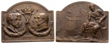 Linnartz Bergbau Bronzeplakette 1903 (von Rombaux) 36,95 Gr., ...