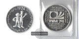 Deutschland, Medaille  Fussball-WM 1974  FM-Frankfurt Feinsilb...