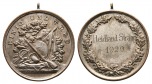 Heidland-Strang, Schützenmedaille 1929; Bronze versilbert, tr...