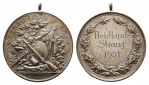 Heidland-Strang, Schützenmedaille 1931; Bronze versilbert, tr...