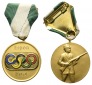 Erpen, Schützenmedaille am Band 1964; vergoldet, emailliert, ...