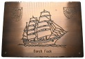 Kiel; Plakette o.J.; Gorch Fock; Kupfer lackiert, 200,0 g, 141...