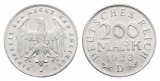 Weimarer Republik 200 Mark 1923 D