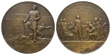 Frankreich, Bergbau-Medaille 1907; Bronze, 88,56 g, Ø 60,7 mm