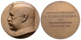 Linnartz Hindenburg Bronzemed. 1927 a.s. 80. Geburtstag. 50,6 ...