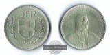 Schweiz,  5 Franken  1967  FM-Frankfurt Feinsilber: 12,52g