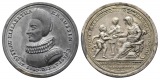 Medaille 1639; Alter Zinnguss, Rückseite noch versilbert, 31,...