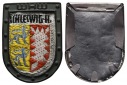 Schleswig Holstein, Anstecknadel o.J.; Seide mit Blechrahmen, ...