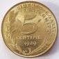 Frankreich France 5 Centimes 1989 Al-Bro UNC !! SEHR SELTEN !!