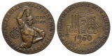 Mansfeld; Bergbau-Medaille 1950; Bronze, 22,39 g, Ø 36 mm