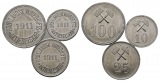Grönland, Bergbau-Medaillen 1911 (3 Stück); Nickel, 2,73/ 1,...