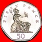 · SIEBENECK: GROSSBRITANNIEN ★ FIFTY 50 PENCE 1997 uSTG STE...