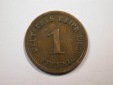 E23  KR  1 Pfennig 1905 E in f.ss   Originalbilder