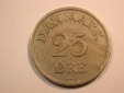 E25 Dänemark  25 Öre 1949 in ss  Originalbilder