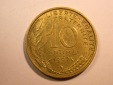 E25 Frankreich  10 Centimes 1967 in f.vz   Originalbilder