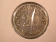 E04  KR  20 Pfennig  1876 J in vz/vz+  Silber Originalbilder