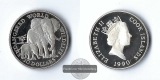 Cook Island,  10 Dollar  1990 Elephant with calf   FM-Frankfur...