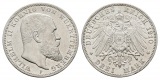 Linnartz KAISERREICH Württemberg Wilhelm II. 3 Mark 1910 F, vz