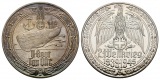 Linnartz 2. Weltkrieg Feinsilbermedaille o.J., U-Boot, Typ U I...