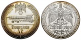 Linnartz 2. Weltkrieg Silbermedaille, Fernrakete - V2 , 34,5/f...