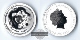 Australien,  50 Cents  Drache  2012  FM-Frankfurt  Feinsilber:...