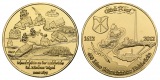 Freiberg, Bergbau-Medaille 2012; Kupfer vergoldet, 26 g, Ø 40...