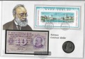 Numisbrief Schweiz alte 10 Franken Note Gottfried Keller 5 Fr....