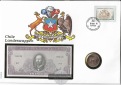 Numisnotenbrief - Chile Landeswappen 1 Escudo Note 100 Pesos M...